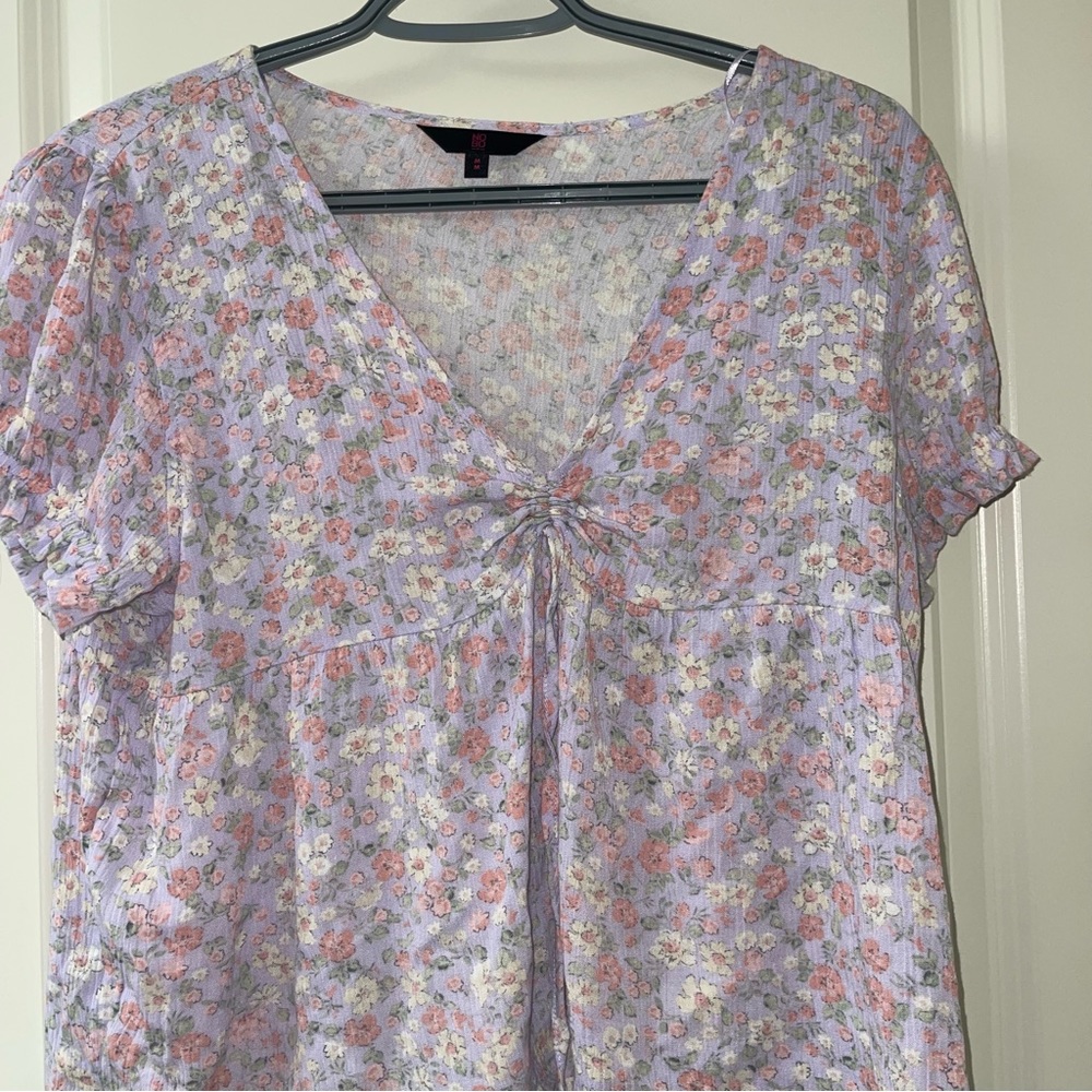 Flower purple crop top